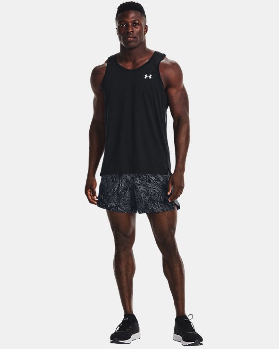 Men's UA Launch SW 5'' Printed Shorts, Gray, pdpMainDesktop image number 2